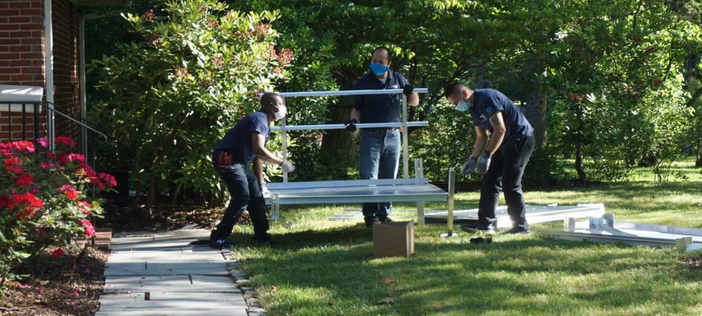 National Ramp Team Installing an Access Ramp at a Home