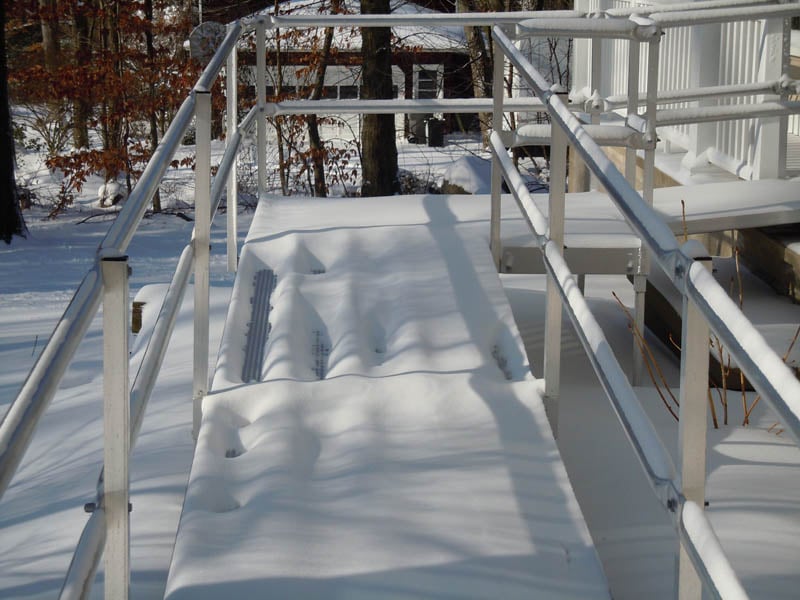 Wheelchair Ramps that Accumulate Less Snow